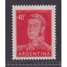 ARGENTINA 1954 GJ 1040a ESTAMPILLA NUEVA MINT VARIEDAD GOMA RAYADA U$ 10